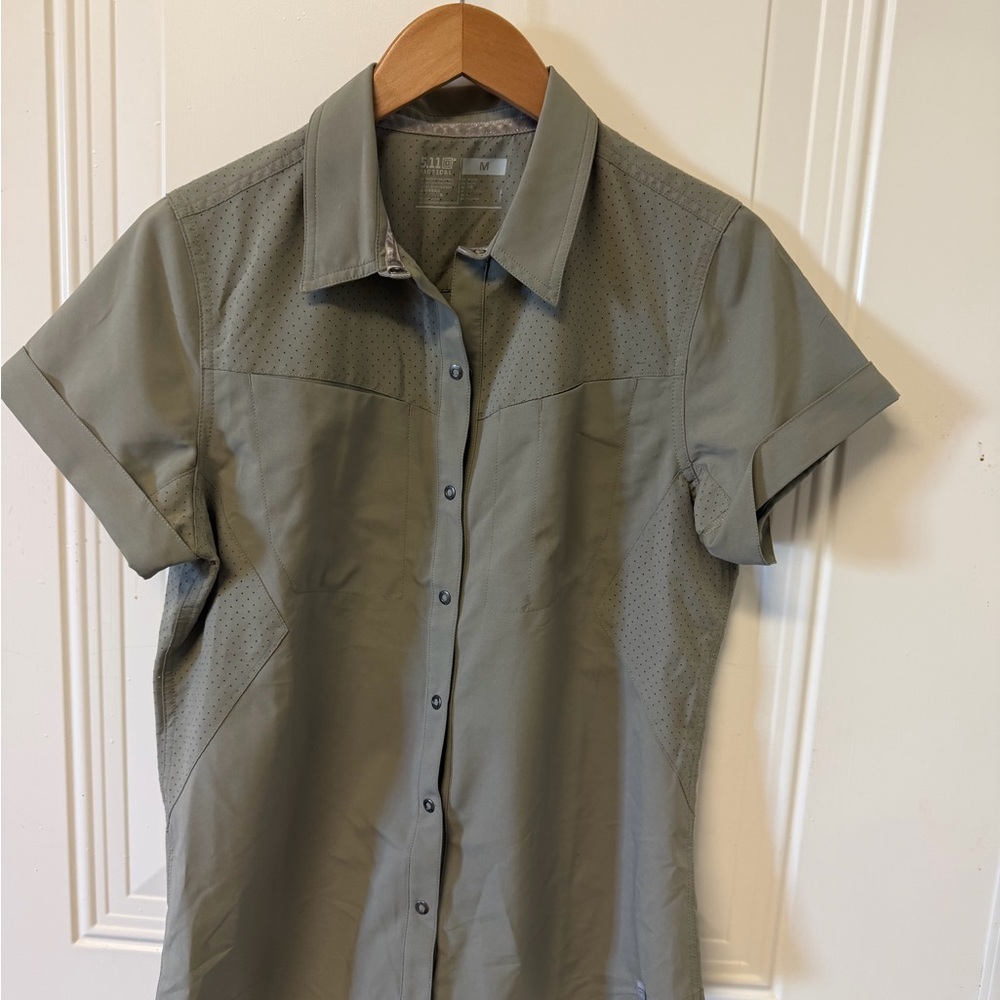 5.11 Tactical Women's Olive Button Down Shirt